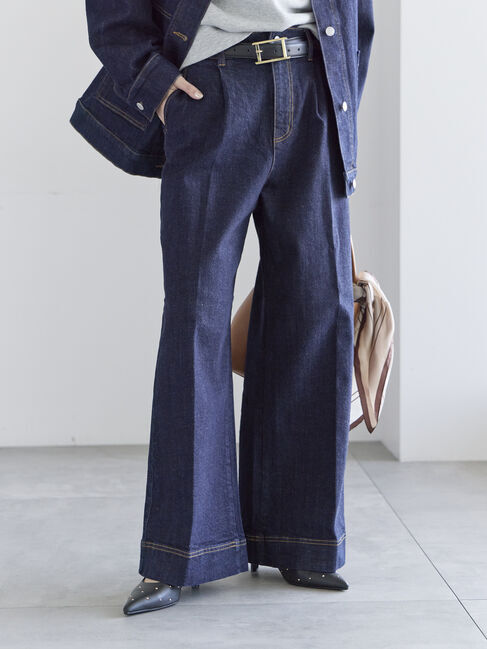 Te chichi「ワイドデニムパンツ」|その他|ネイビー
