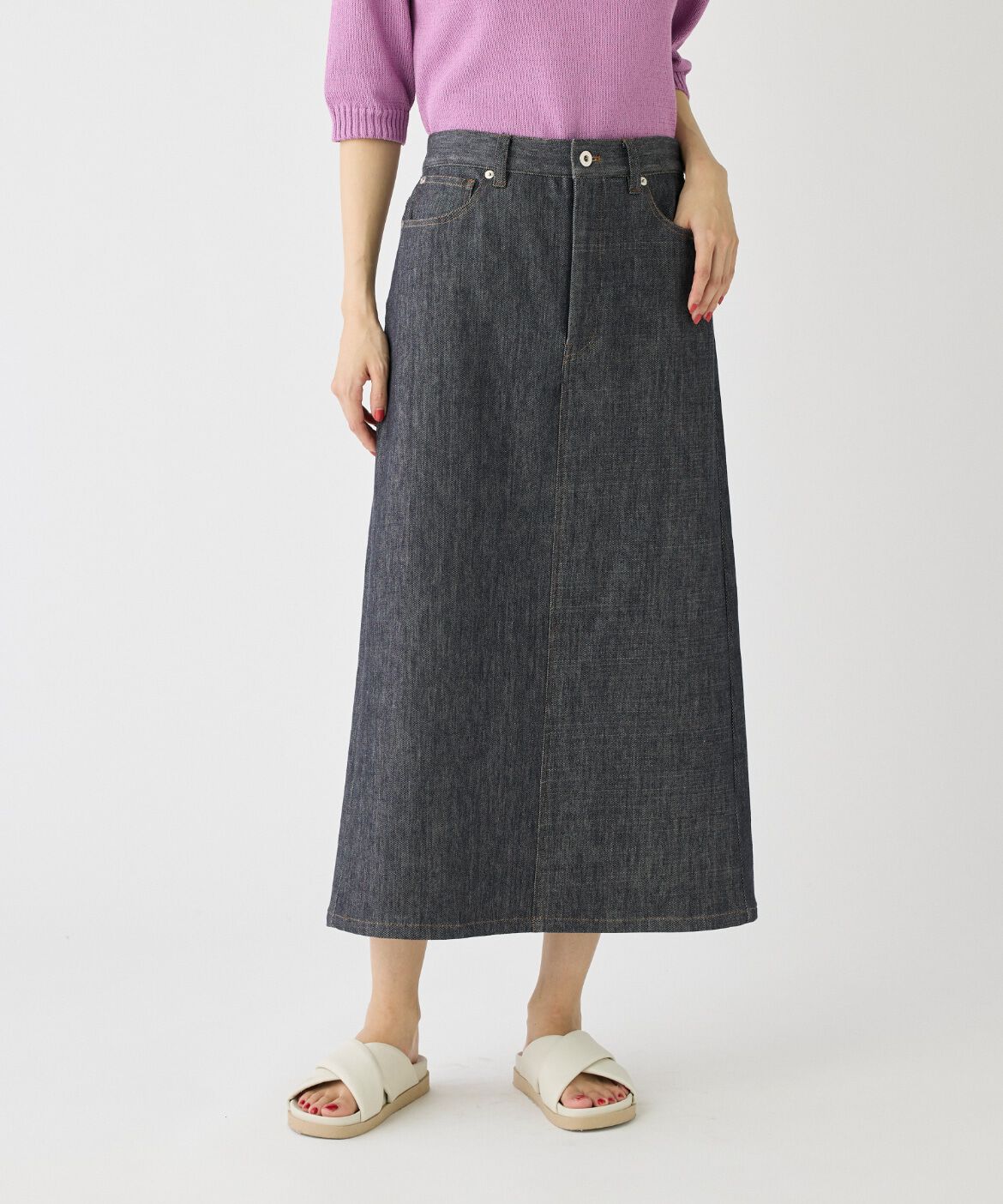 DAY by DAY it&rsquo;s international「ポケットワークストレートスカート《SUVIN DENIM》」|スカート|