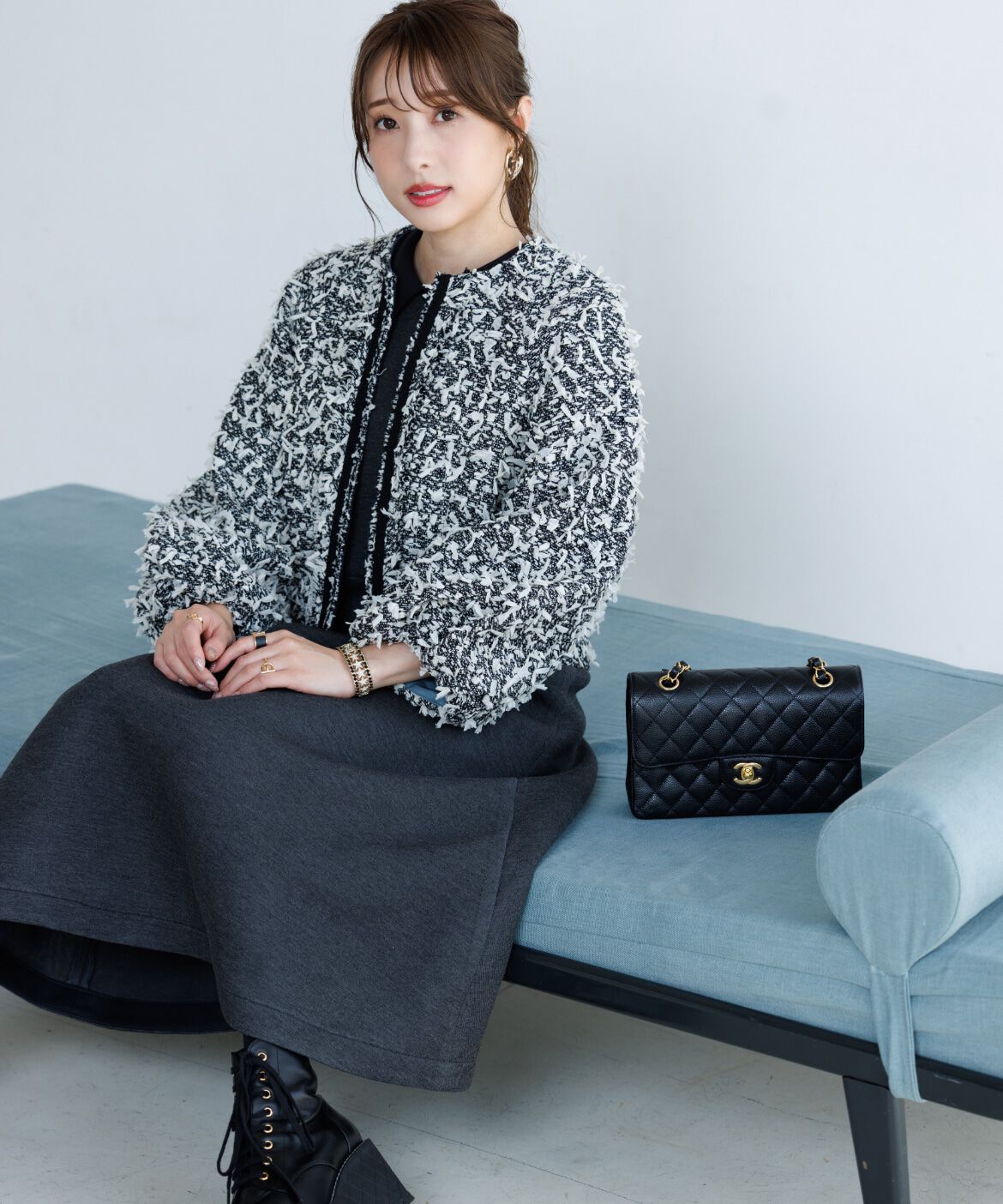 Maglie le cassetto「《大きいｻｲｽﾞ》《M Maglie le cassetto&times;冨張愛》ﾂｲｰﾄﾞで魅せるこなれ」|その他|