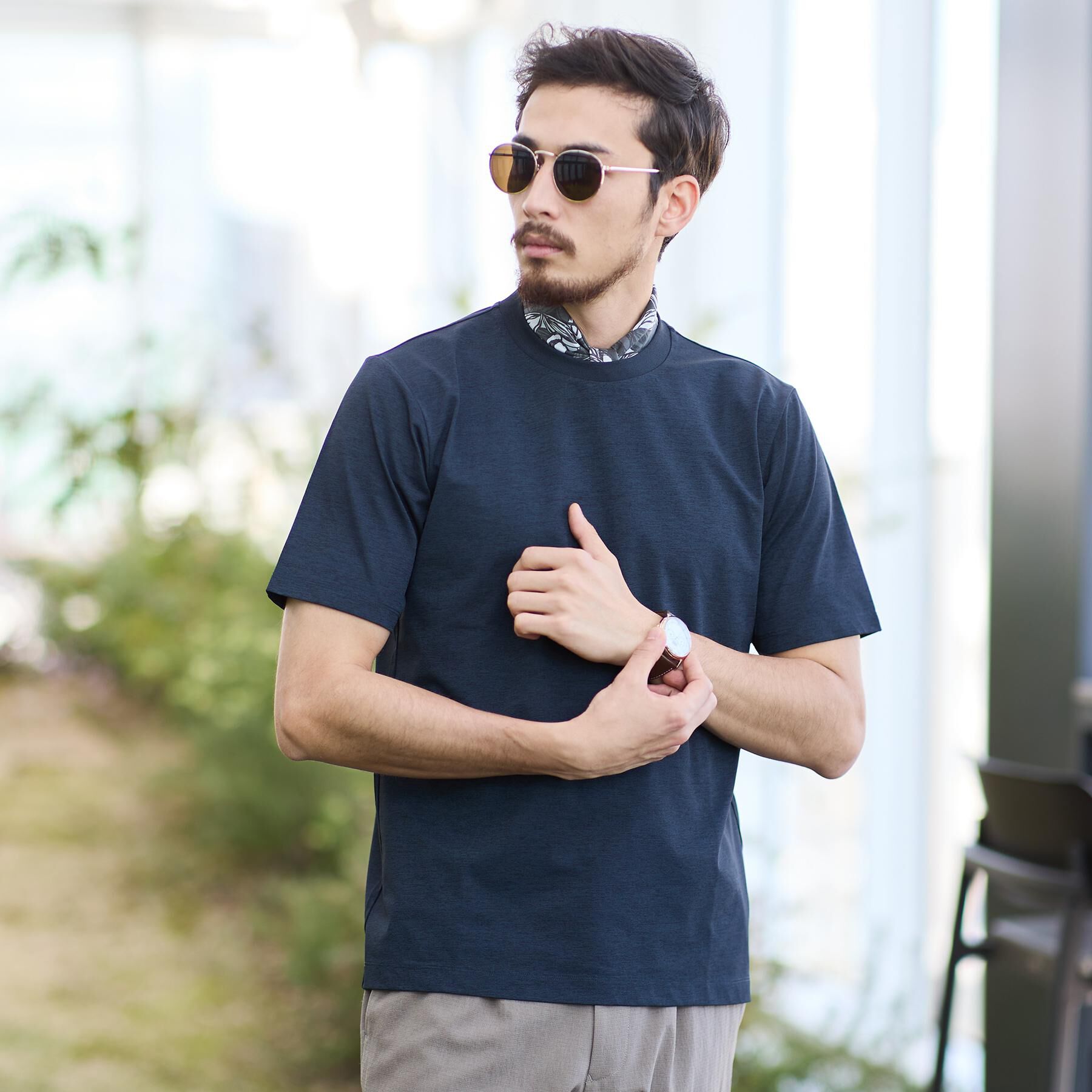 TAKEO KIKUCHI「【汗染み軽減】テーラード Tシャツ」|Tシャツ・カットソー|
