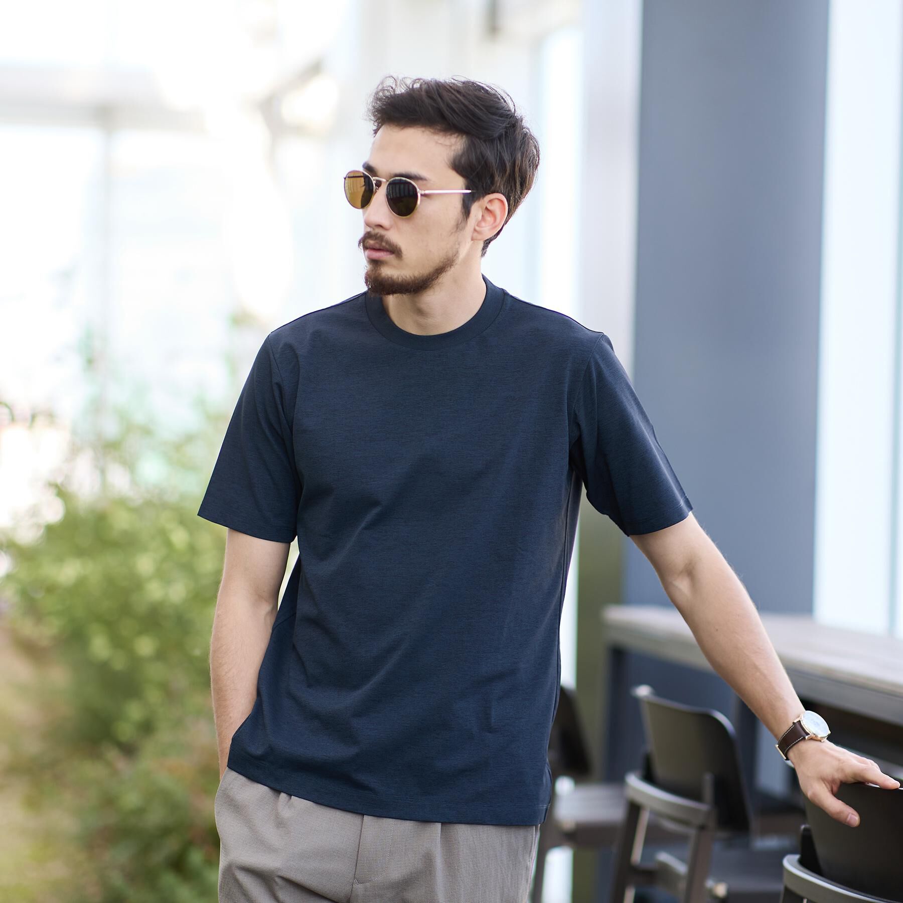 TAKEO KIKUCHI「【汗染み軽減】テーラード Tシャツ」|Tシャツ・カットソー|