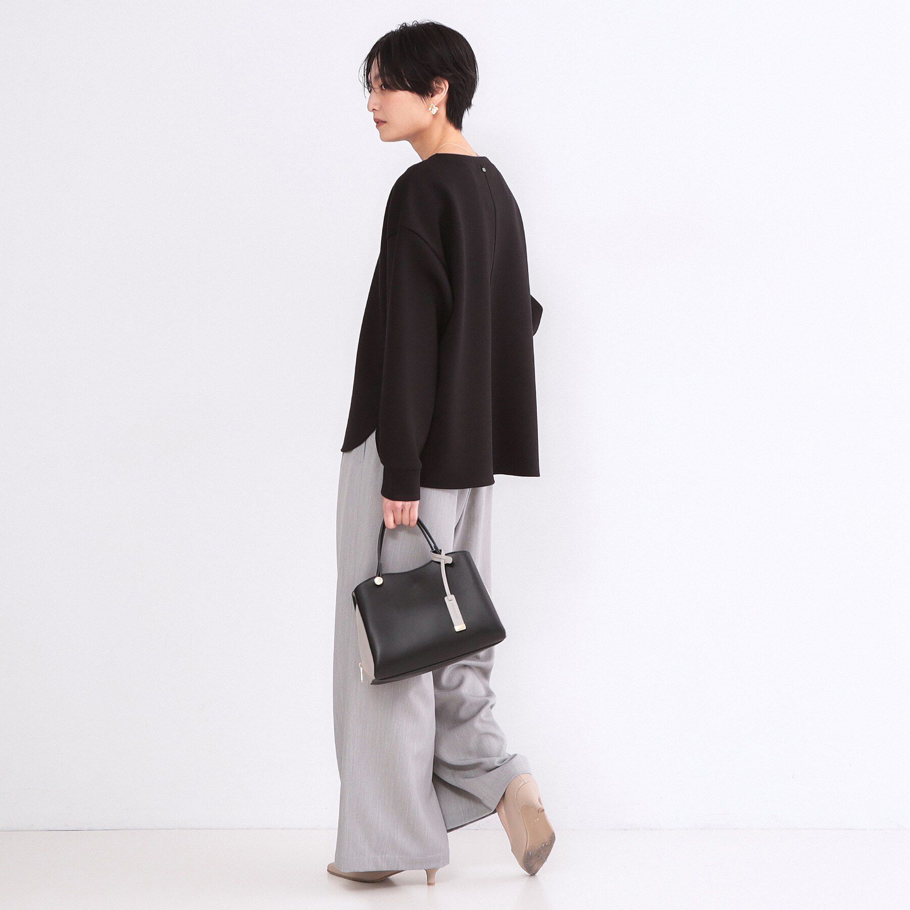 OPAQUE.CLIP「リラクシーボリュームスリーブトップス【洗濯機OK】」|Tシャツ・カットソー|