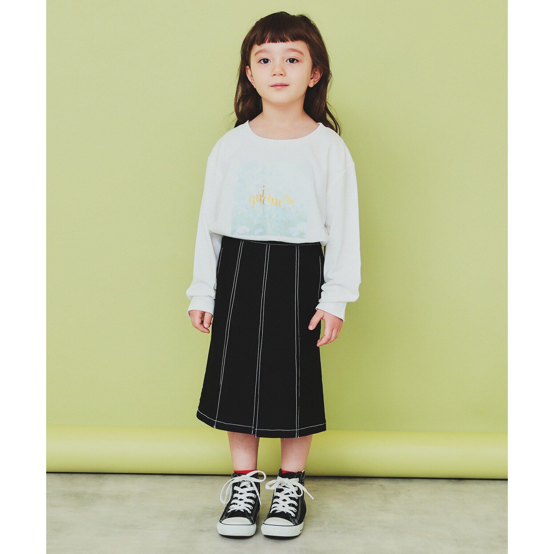 THE SHOP TK「【110-150】タックプリーツスカート/親子リンク・洗濯機OK」|スカート|