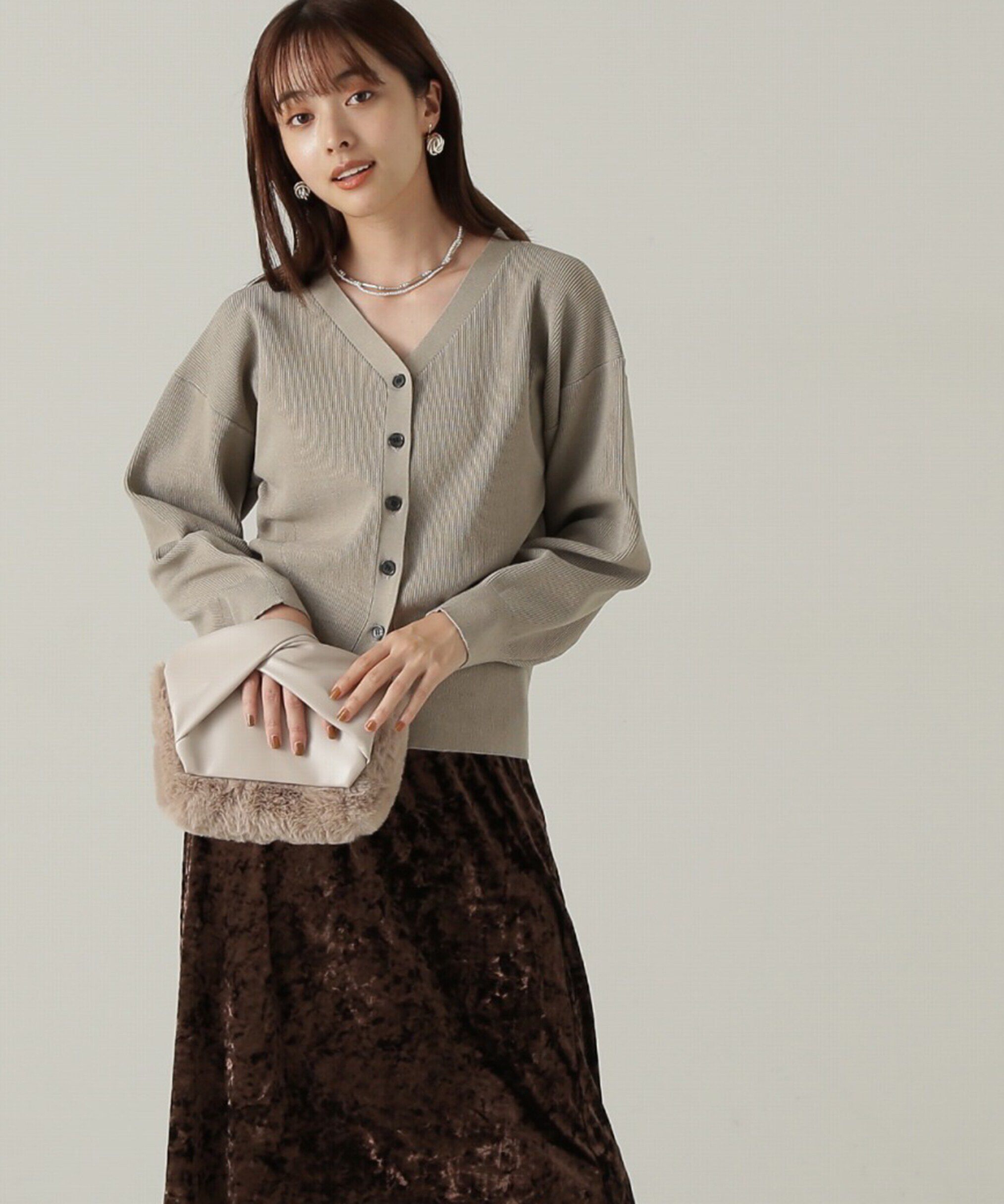 PROPORTION BODY DRESSING「ドロップショルダーカーデ　24AW」|カーディガン|