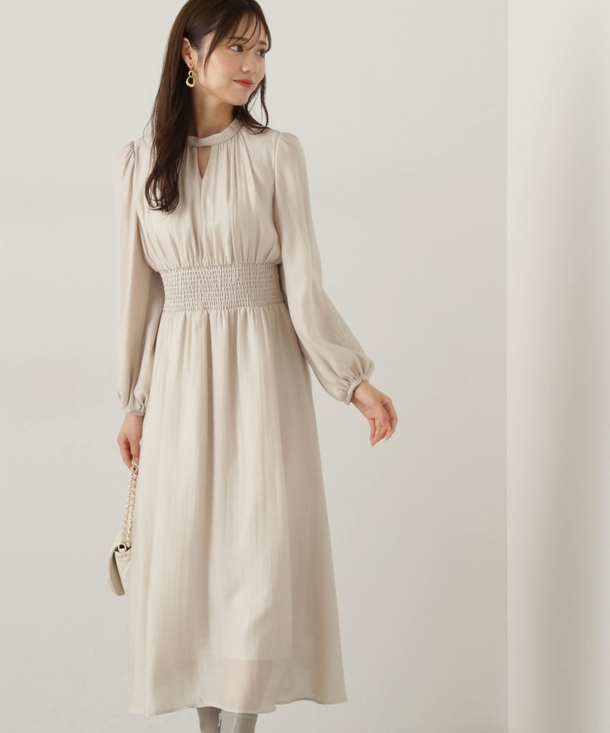 PROPORTION BODY DRESSING「スリーブエンブロイダリーワンピース　24AW」|ワンピース|