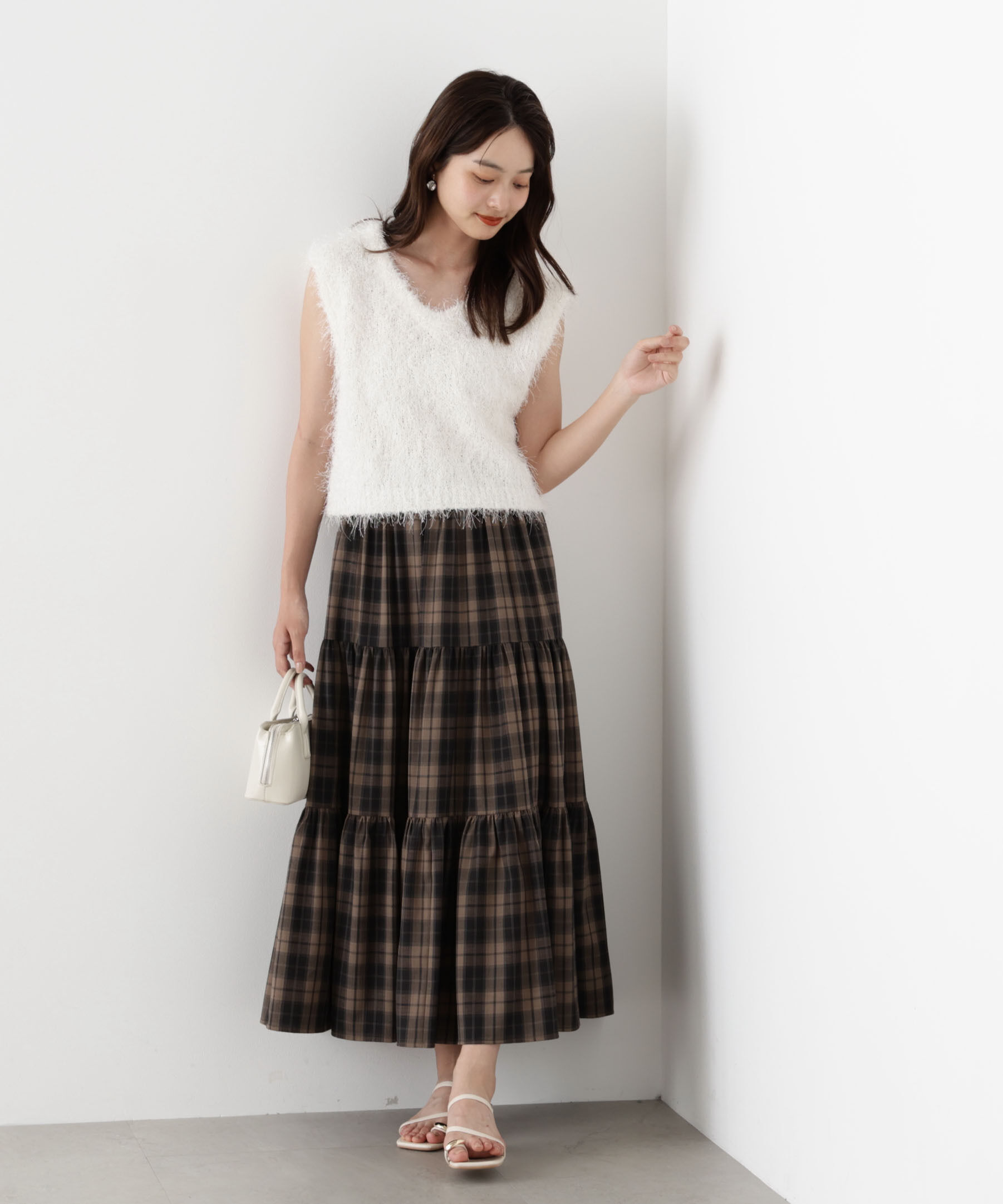 PROPORTION BODY DRESSING「＜ハンドウォッシャブル＞フェザーノースリニット」|ニット・セーター|