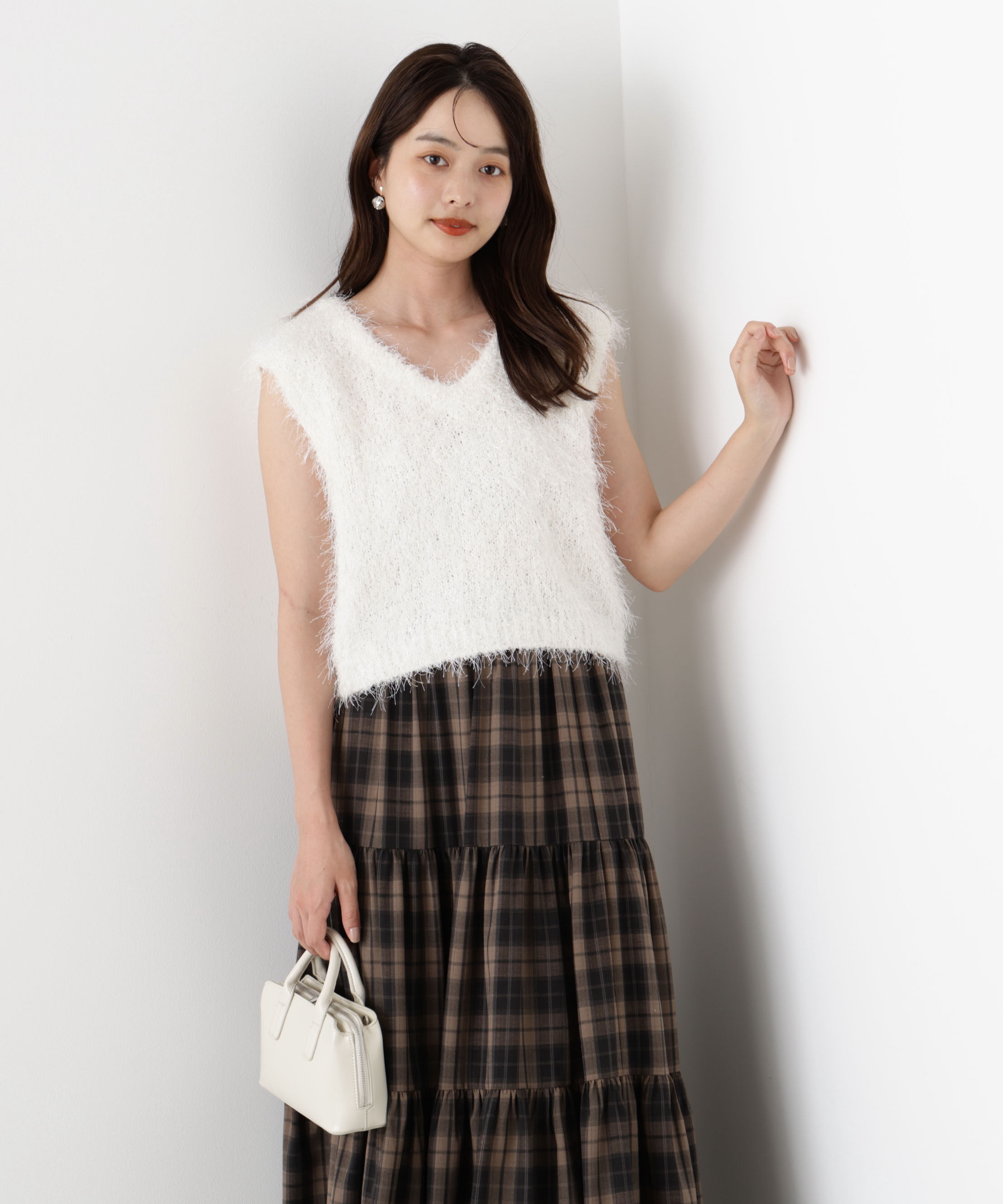 PROPORTION BODY DRESSING「＜ハンドウォッシャブル＞フェザーノースリニット」|ニット・セーター|