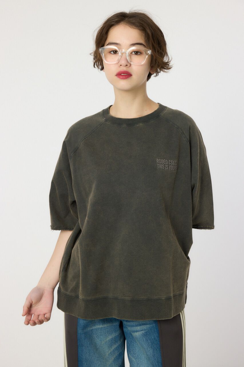 RODEO CROWNS「CIRCLE エンボスロゴ半袖スウェットトップス」|Tシャツ・カットソー|C.GRY