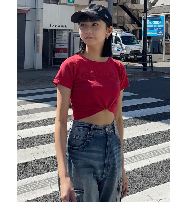 MURUA「パッチステッチクロップドT」|Tシャツ・カットソー|
