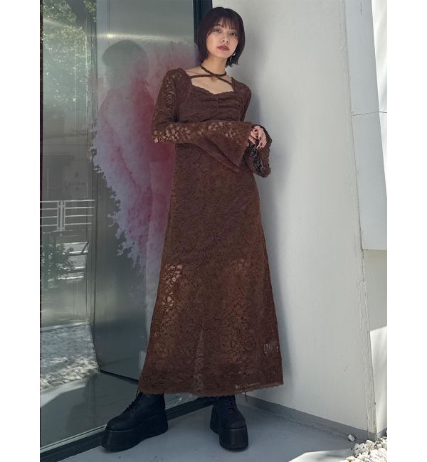 MURUA「ブラッシュレースワンピース」|ワンピース|