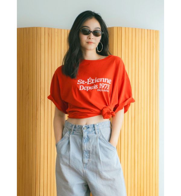 Ungrid「ミニスラブビッグシルエットロゴTee」|Tシャツ・カットソー|