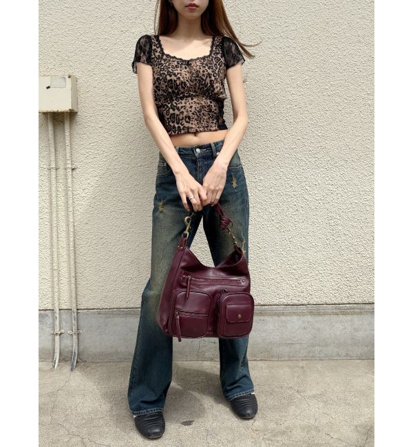 EVRIS「レースドッキングクロップドトップス」|Tシャツ・カットソー|