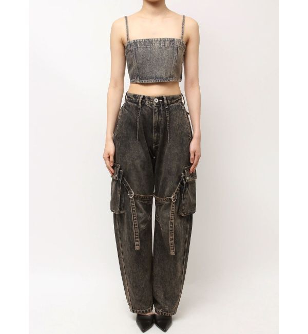 GYDA「ハイウエスト Urban Utility Wash Cargoデニムパンツ」|デニム|