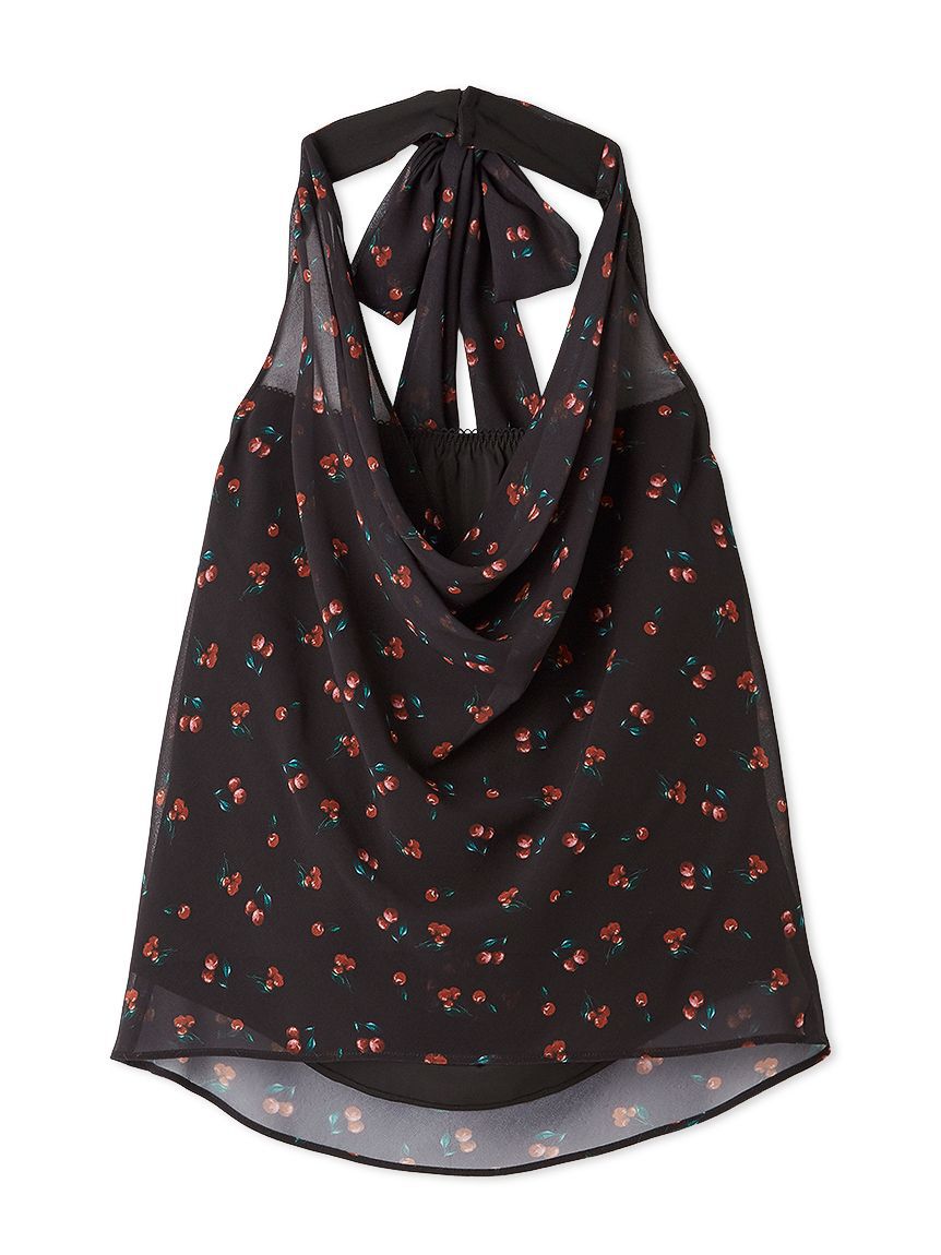 LILY BROWN「フルーツシフォンホルタートップス」|Tシャツ・カットソー|