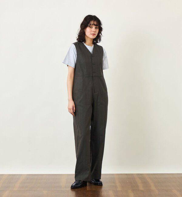 MACKINTOSH PHILOSOPHY「GREY LABEL リネンコットンヘリンボン　ジャンプスーツ」|ワンピース|