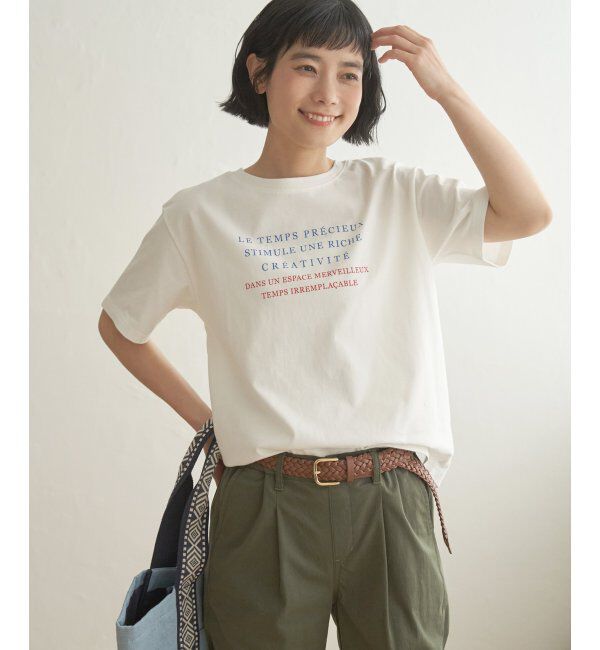 Lbc with Life「コットンロゴプリントTシャツ」|Tシャツ・カットソー|