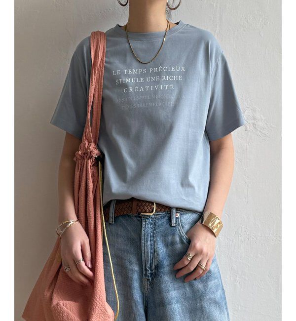 Lbc with Life「コットンロゴプリントTシャツ」|Tシャツ・カットソー|