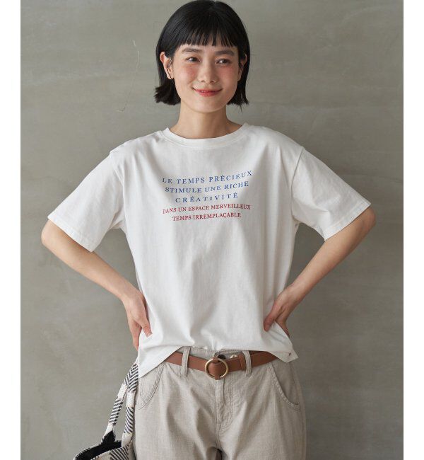 Lbc with Life「コットンロゴプリントTシャツ」|Tシャツ・カットソー|