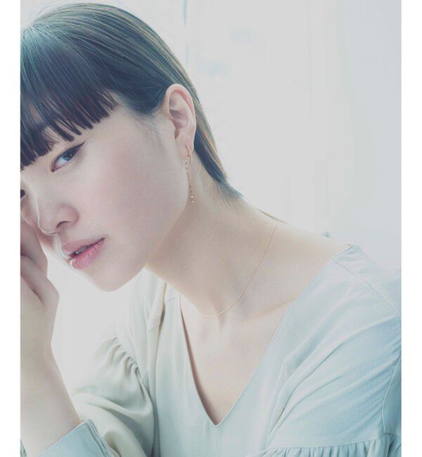 ete「ビジュー ロングチェーン イヤリング」|イヤリング|