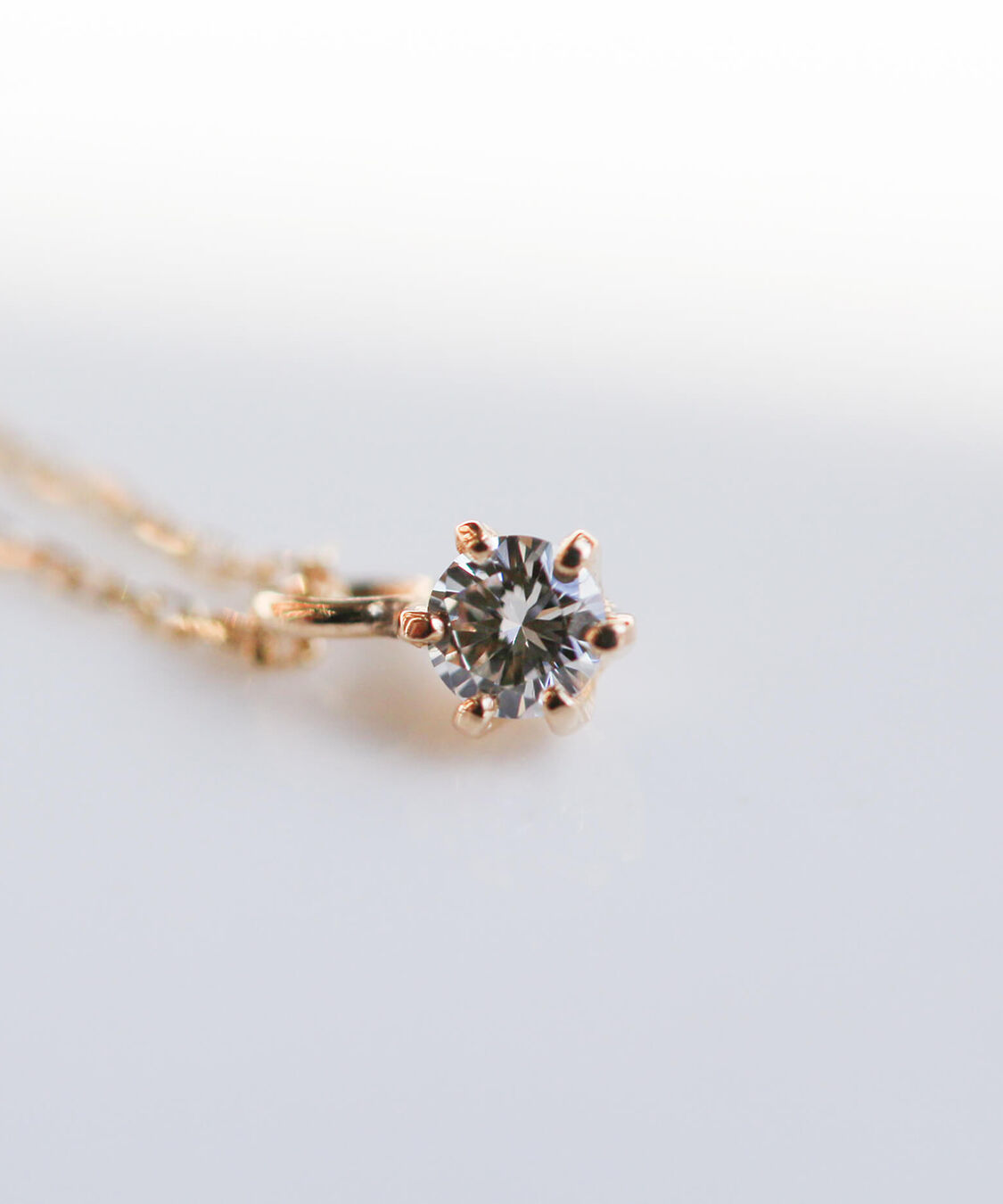  「一石 ダイヤモンド 0.05ct ネックレス | K10YG〈Web限定〉」|ネックレス|