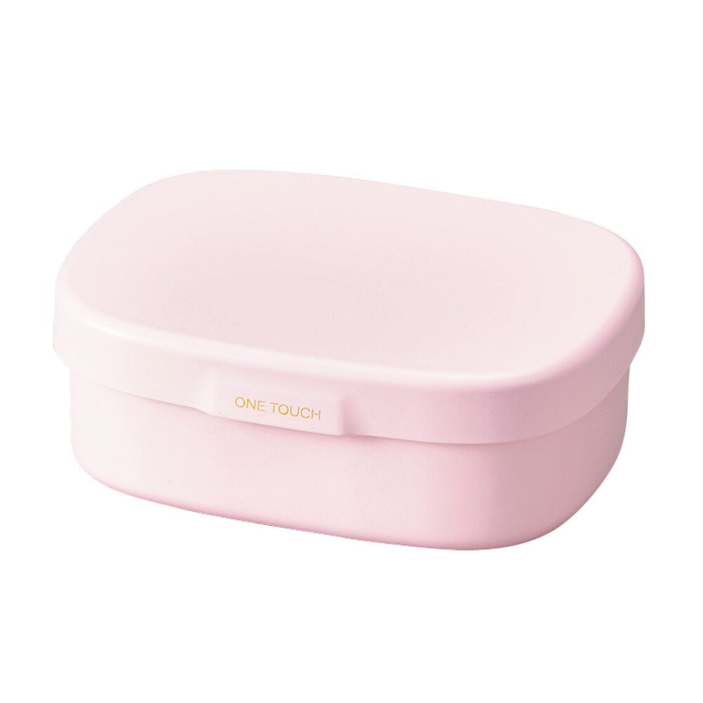 BACKYARD FAMILY「お弁当箱 女子 1段 通販 ランチボックス 一段 ワンタッチ 弁当箱 洗いやすい 子ども こども」|食器・キッチングッズ|ピンク1