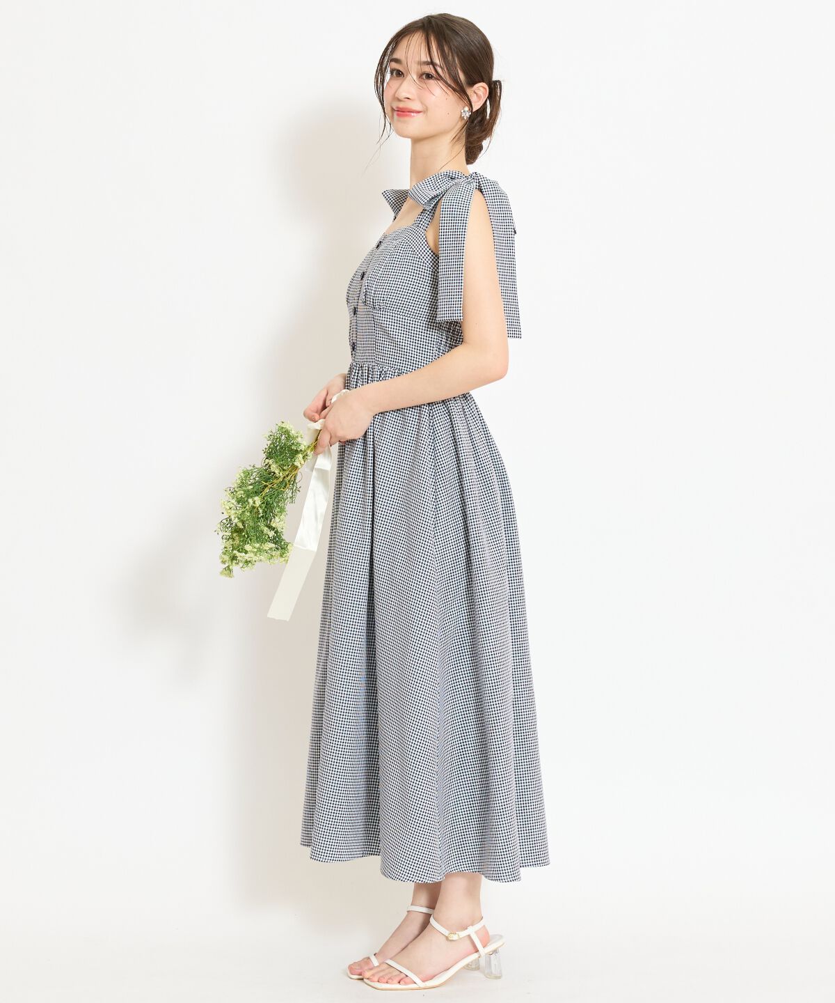 WILLSELECTION「リボンショルダーギャザーワンピース」|ワンピース|