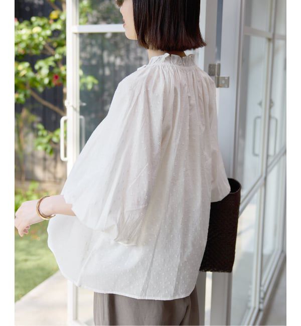 SLOBE IENA「《予約》ラメドットジャガードブラウス」|シャツ・ブラウス|