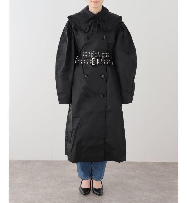 PULP「GANNI / ガニー Duchesse Nylon Trenchcoat」|トレンチコート|