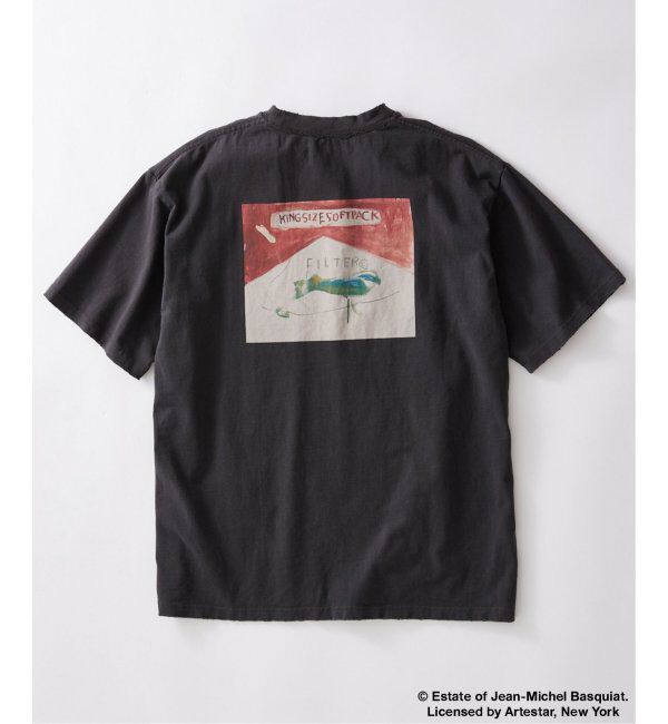 JOURNAL STANDARD「WEB限定 Basquiat / バスキア&times;JOURNAL STANDARD 別注 アートTシャツ」|Tシャツ・カットソー|ブラック A