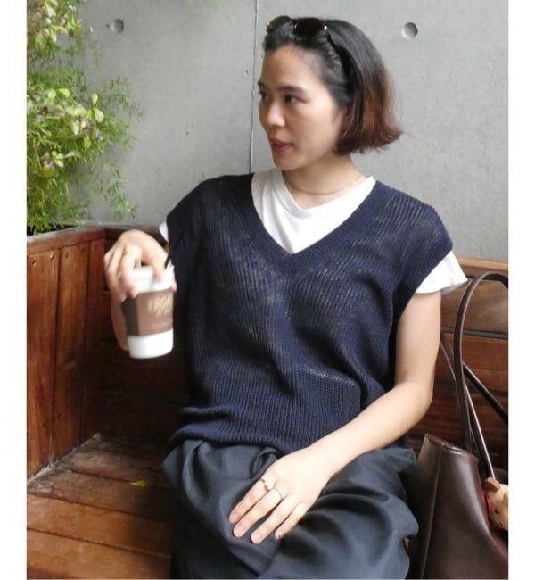 JOURNAL STANDARD「【osedit】WASHABLELINEN Vベスト」|ベスト・ジレ|
