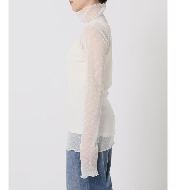 Spick and Span「《追加》ドットチュールハイネックプルオーバー」|Tシャツ・カットソー|