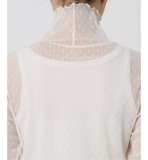 Spick and Span「《追加》ドットチュールハイネックプルオーバー」|Tシャツ・カットソー|