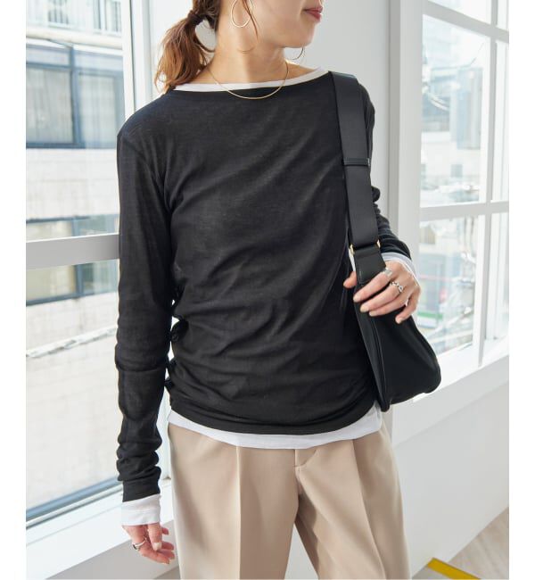 Spick and Span「《追加2》シアーボートネックプルオーバー」|Tシャツ・カットソー|