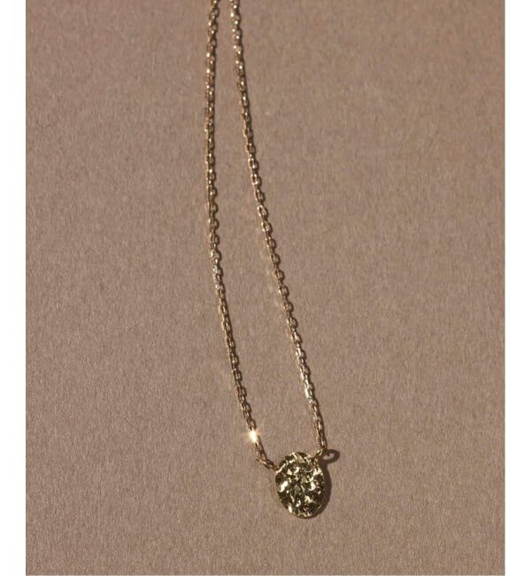 Lilas by Spick&Span「テクスチャーオーバルモチーフネックレス K10」|ネックレス|