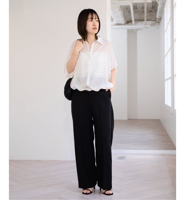 U by SPICK&SPAN「《予約》ツイルイージーパンツ」|スラックス|