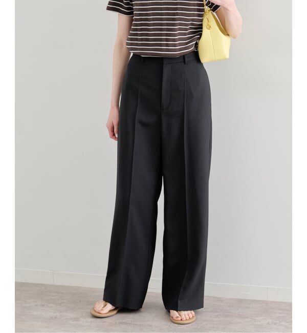 U by SPICK&SPAN「《予約》ツイルイージーパンツ」|スラックス|