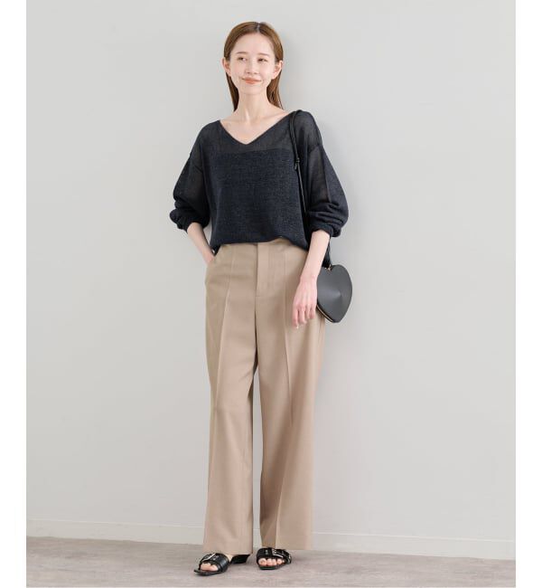 U by SPICK&SPAN「《予約》ツイルイージーパンツ」|スラックス|