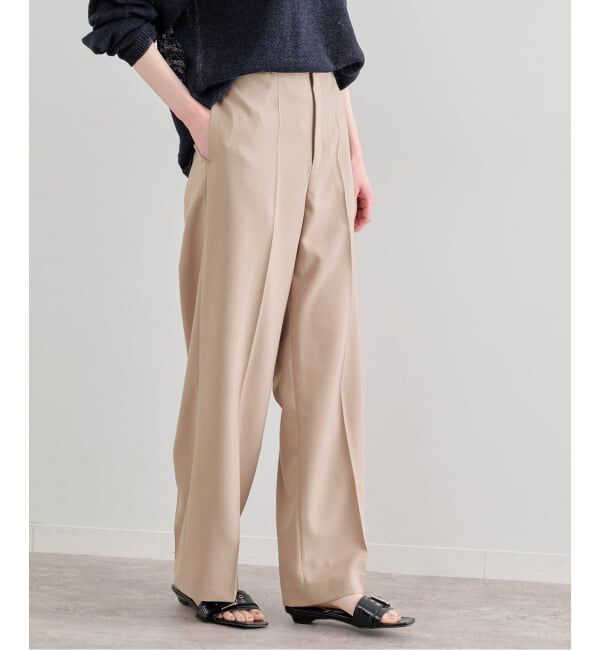 U by SPICK&SPAN「《予約》ツイルイージーパンツ」|スラックス|