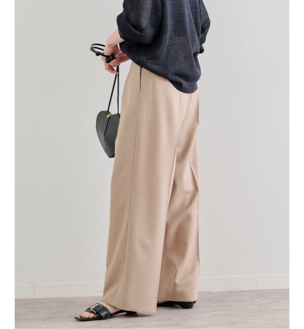 U by SPICK&SPAN「《予約》ツイルイージーパンツ」|スラックス|