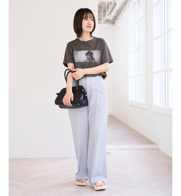 U by SPICK&SPAN「《予約》ツイルイージーパンツ」|スラックス|