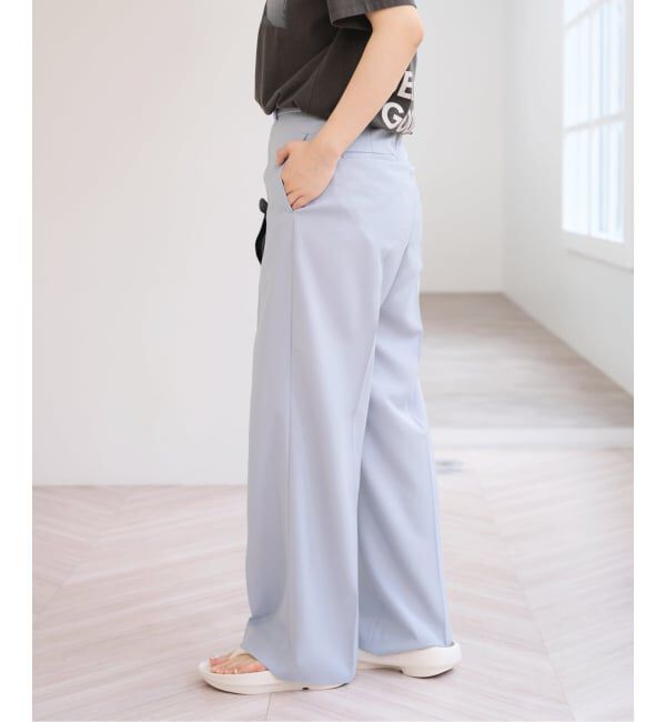 U by SPICK&SPAN「《予約》ツイルイージーパンツ」|スラックス|