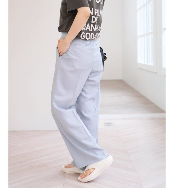 U by SPICK&SPAN「《予約》ツイルイージーパンツ」|スラックス|