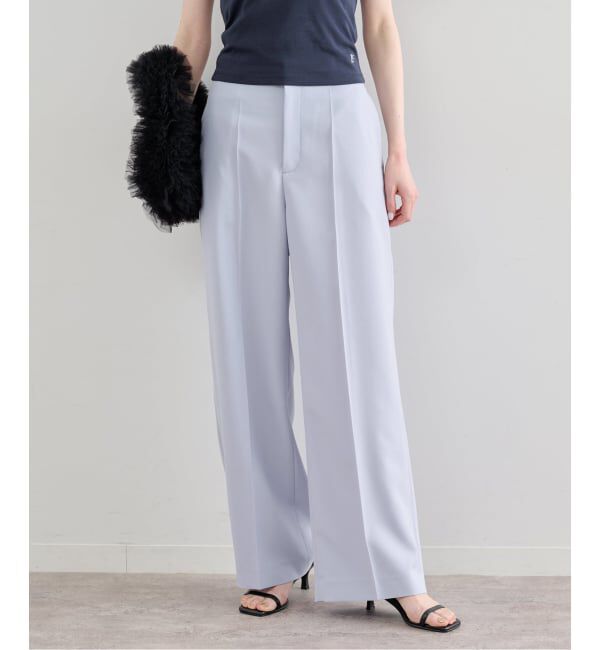 U by SPICK&SPAN「《予約》ツイルイージーパンツ」|スラックス|