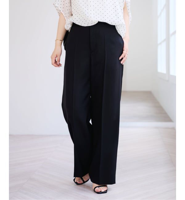 U by SPICK&SPAN「《予約》ツイルイージーパンツ」|スラックス|