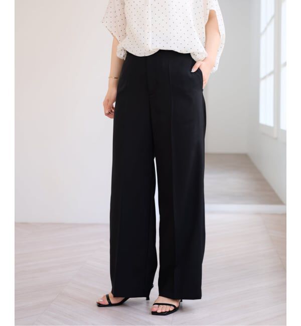 U by SPICK&SPAN「《予約》ツイルイージーパンツ」|スラックス|