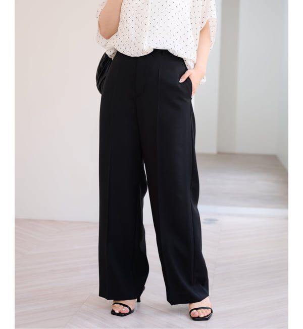 U by SPICK&SPAN「《予約》ツイルイージーパンツ」|スラックス|
