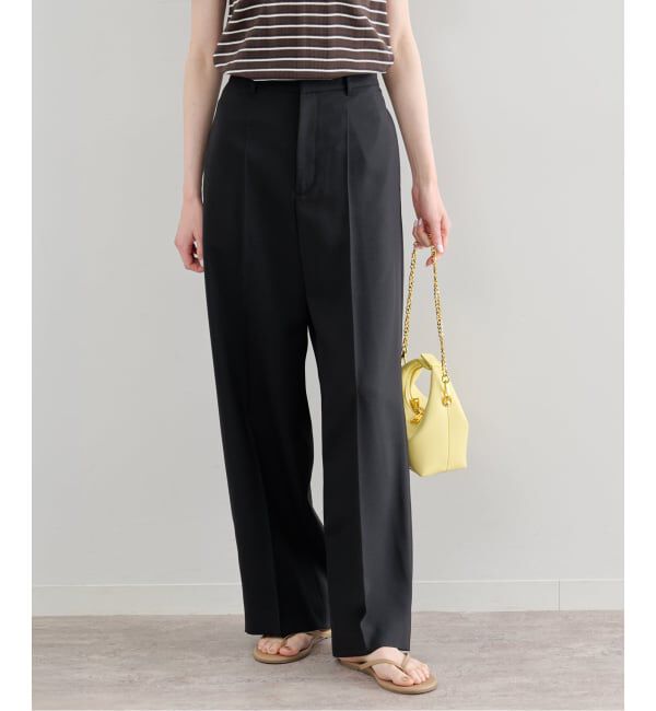 U by SPICK&SPAN「《予約》ツイルイージーパンツ」|スラックス|
