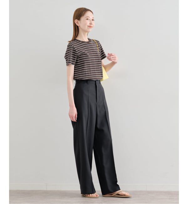 U by SPICK&SPAN「《予約》ツイルイージーパンツ」|スラックス|