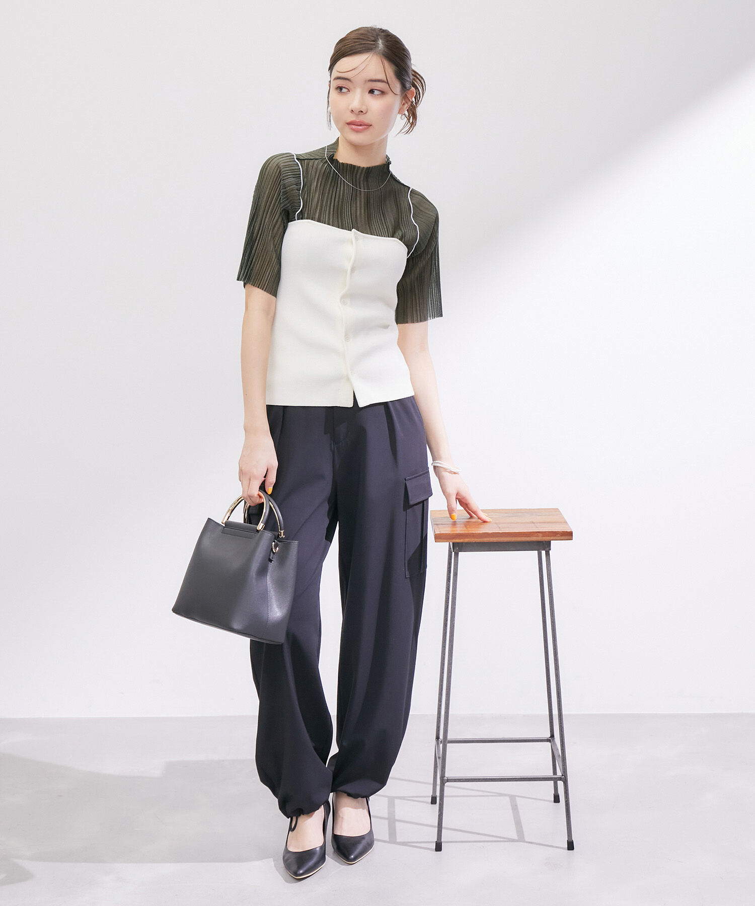 Rope&rsquo;Picnic「シアープリ－ツプチハイネックカットトップス」|Tシャツ・カットソー|