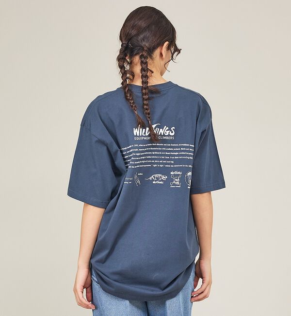 ABAHOUSE「【WILDTHINGS / ワイルドシングス】OLD ICONS TEE / オ」|Tシャツ・カットソー|ネイビー